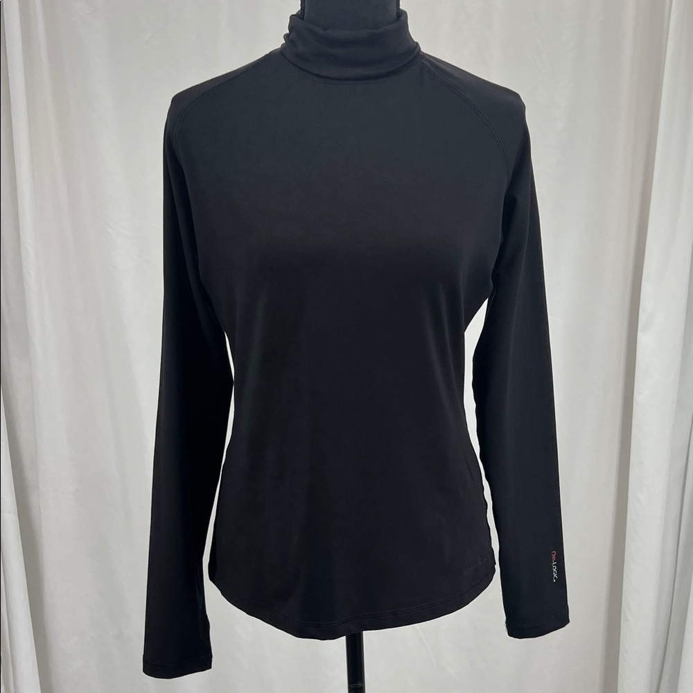 Alpine Black Long Sleeve Turtleneck Top Dri-Logic women’s M black Winter Cold